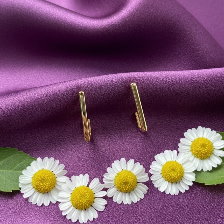 Minimalist Qızılı "L" Formalı Sırğalar