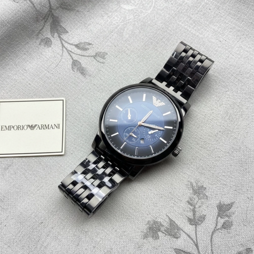 Emporio Armani Kişi Saatı – Premium Qara Metal