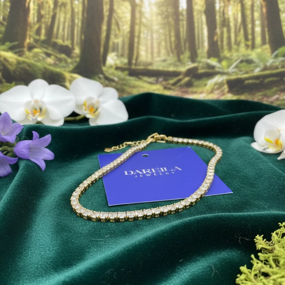 Parlaq Daşlı Tennis Stil Zəncir