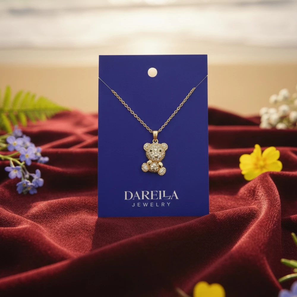 Parlaq Daşlı Ayı Kulonlu Zəncir